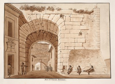 Interior of the Porta San Lorenzo by Agostino Tofanelli